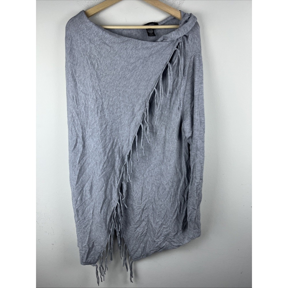 The Limited Women's XL Gray Shawl Cardigan Open Front Sweater Lightweight
